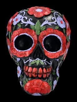 Modell Und Figurengeschäft 15 Modell Und Figurengeschäft -Modell Und Figurengeschäft 2D FS24744 Totenkopf SChwarz mit roten Blumen DOD 2 1280x1280