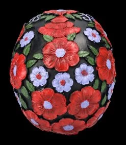 Totenkopf - Schwarz Mit Roten Blumen DOD -Modell Und Figurengeschäft 2D FS24744 Totenkopf SChwarz mit roten Blumen DOD 4 1280x1280