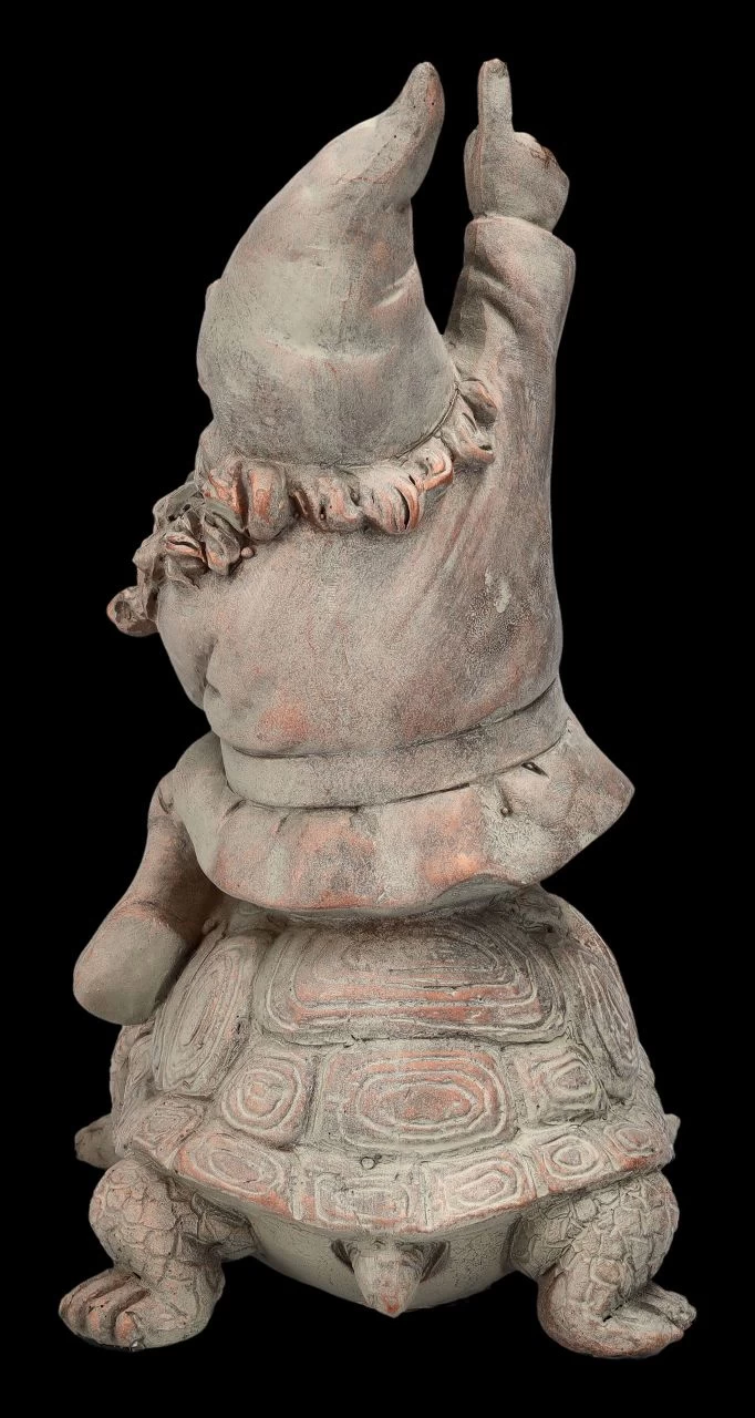 Gartenzwerg Figur - Reitet Auf Schildkröte 3 Gartenzwerg Figur - Reitet Auf Schildkröte – Bild 3