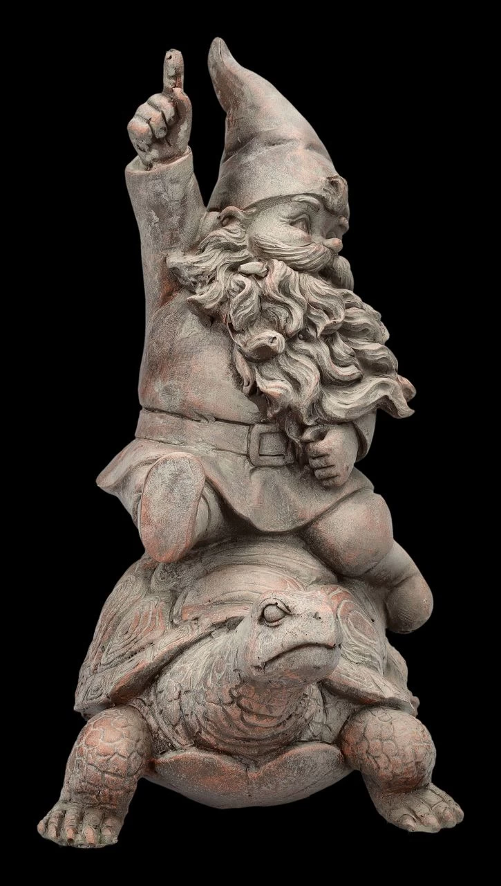 Gartenzwerg Figur - Reitet Auf Schildkröte 5 Gartenzwerg Figur - Reitet Auf Schildkröte – Bild 5