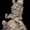 Gartenzwerg Figur - Reitet Auf Schildkröte