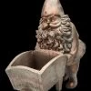 Gartenzwerg Figur Mit Schubkarren Pflanztopf