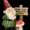 Gartenzwerg Figur - Shh Ruhe Im Garten