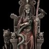Hel Figur - Germanische Göttin Des Todes Auf Thron
