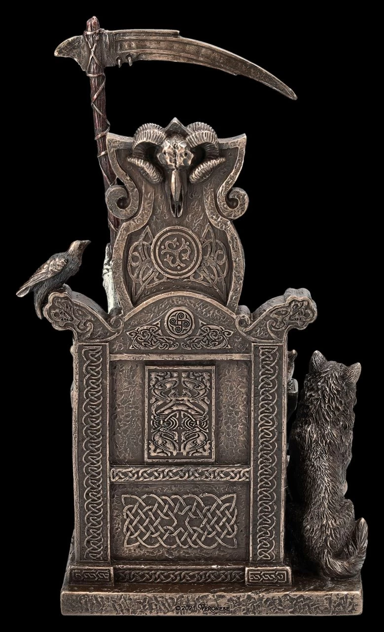 Hel Figur - Germanische Göttin Des Todes Auf Thron 4 Hel Figur - Germanische Göttin Des Todes Auf Thron – Bild 4