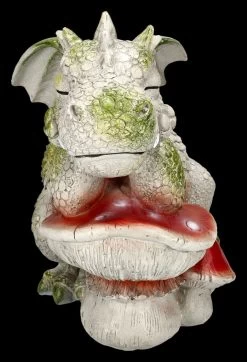 Gartenfigur Drache Mit Pilz - Der Denker -Modell Und Figurengeschäft 2D FS24886 Gartenfigur Drache mit Pilz der Denker 1 1280x1280