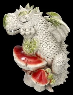 Gartenfigur Drache Mit Pilz - Der Denker -Modell Und Figurengeschäft 2D FS24886 Gartenfigur Drache mit Pilz der Denker 2 1280x1280