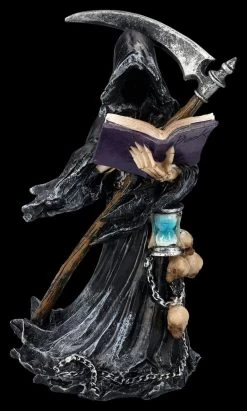 Sensenmann Figur - Grim Reaper Liest In Totenbuch