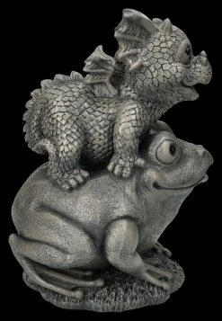 Garten Figur - Drachen Baby Reitet Auf Frosch -Modell Und Figurengeschäft 2D FS25028 Garten Figur Drachen Baby reitet auf Frosch 5 1280x1280