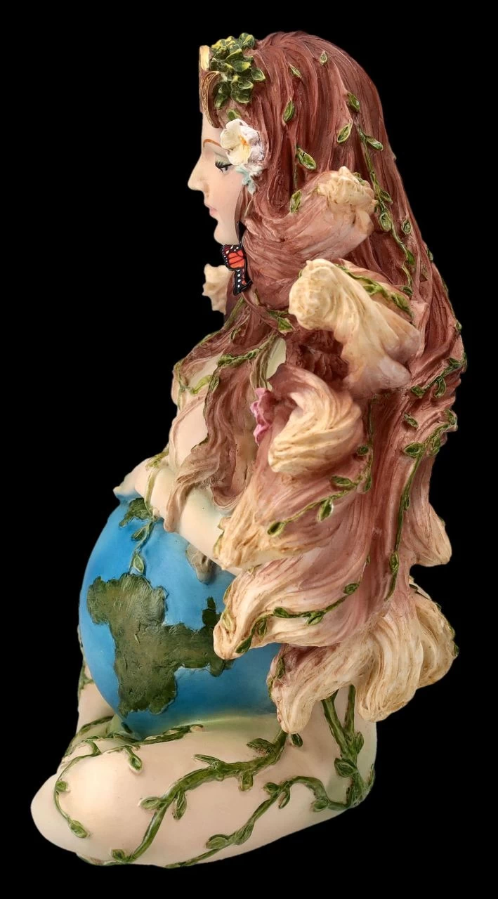 Gaia Figur - Mutter Erde Schwanger Handbemalt 4 Gaia Figur - Mutter Erde Schwanger Handbemalt – Bild 4
