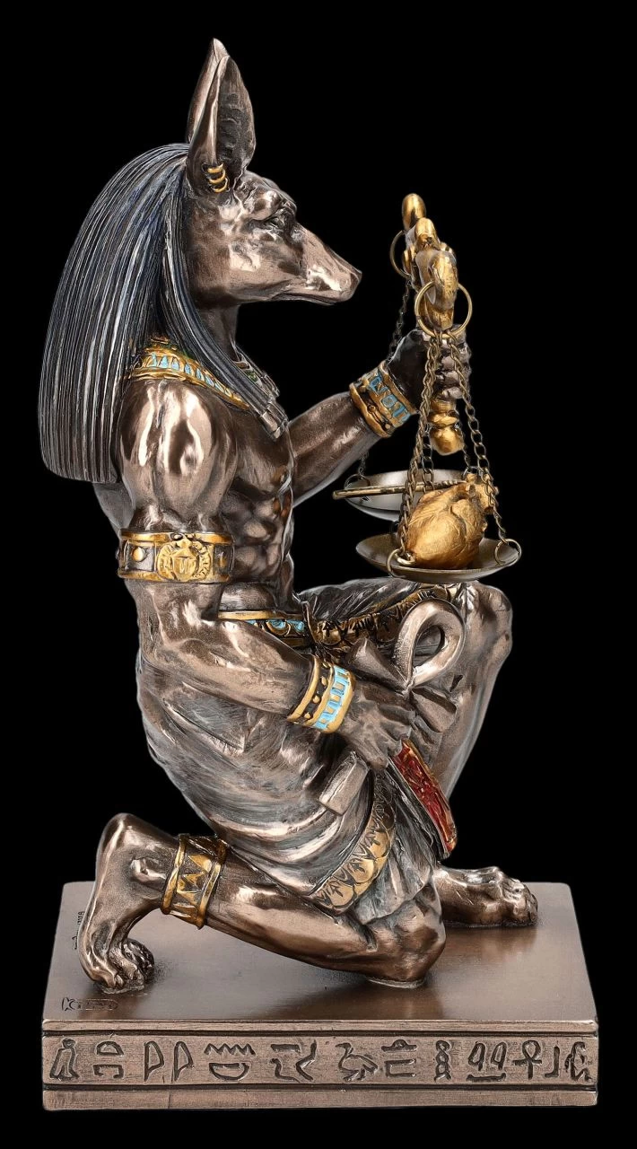 Anubis Figur Kniend - Waage Mit Herz Und Feder 6 Anubis Figur Kniend - Waage Mit Herz Und Feder – Bild 6
