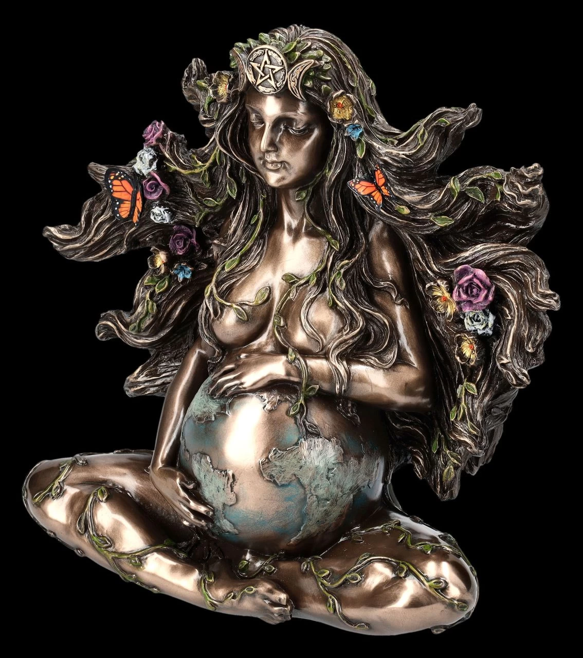 Gaia Figur - Mutter Erde Schwanger Bronziert 6 Gaia Figur - Mutter Erde Schwanger Bronziert – Bild 6
