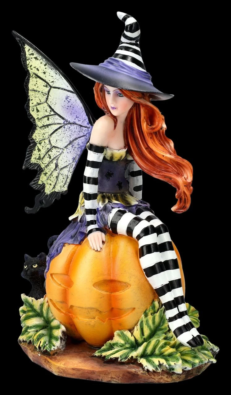 Elfen Figur Mit Kürbis - Bewitching By Amy Brown 2 Elfen Figur Mit Kürbis - Bewitching By Amy Brown – Bild 2