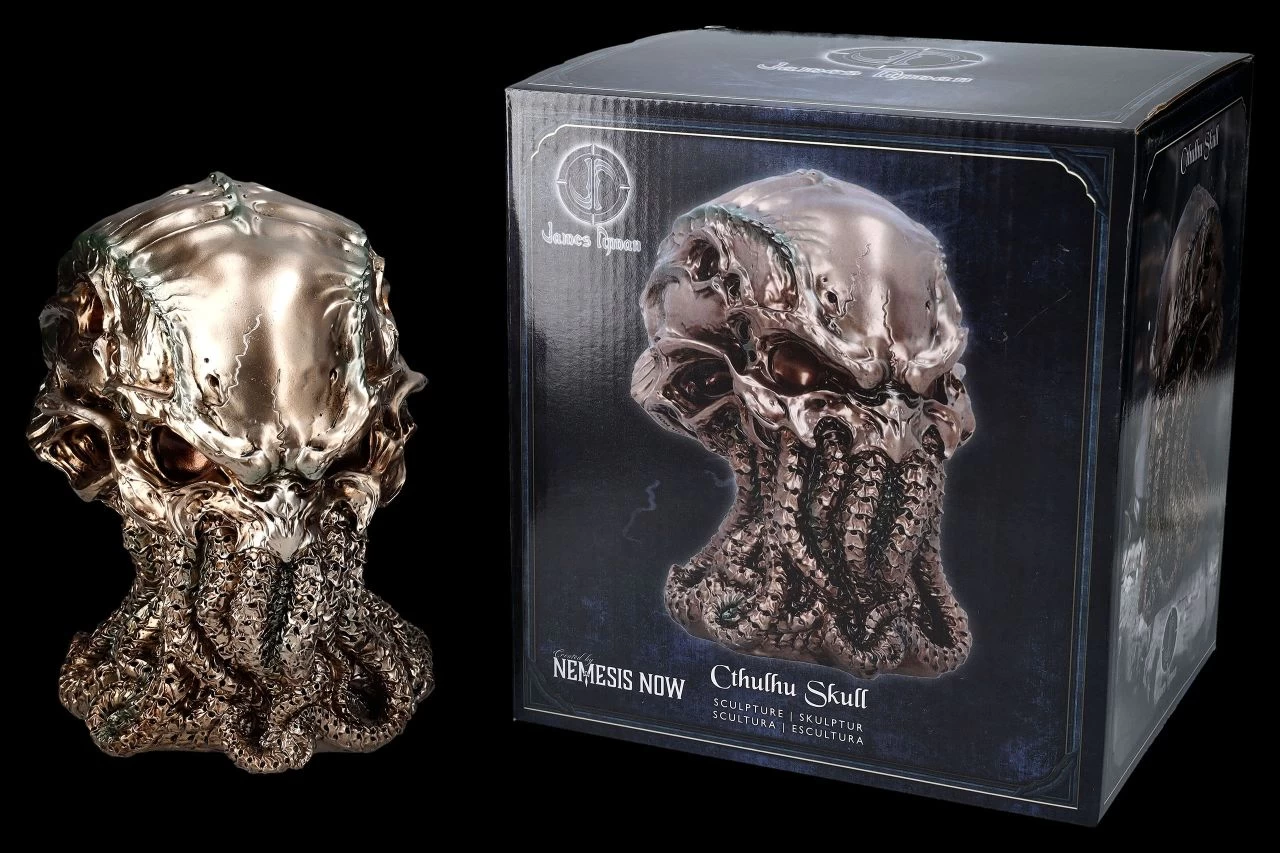 Cthulhu Totenkopf Figur Bronzefarben By James Ryman 2 Cthulhu Totenkopf Figur Bronzefarben By James Ryman – Bild 2