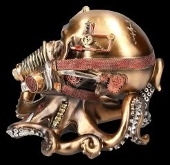 Steampunk Totenkopf - Krake Mit Gasmaske -Modell Und Figurengeschäft 2D FS25155 Steampunk Totenkopf Krake mit Gasmaske 2 1280x1280
