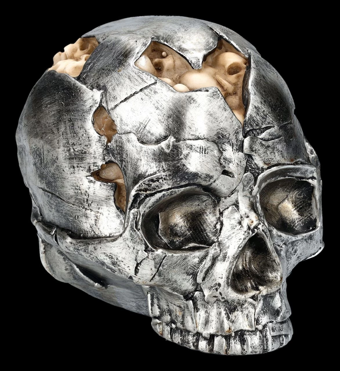 Totenkopf Figur - Fracture Groß 1 Totenkopf Figur - Fracture Groß
