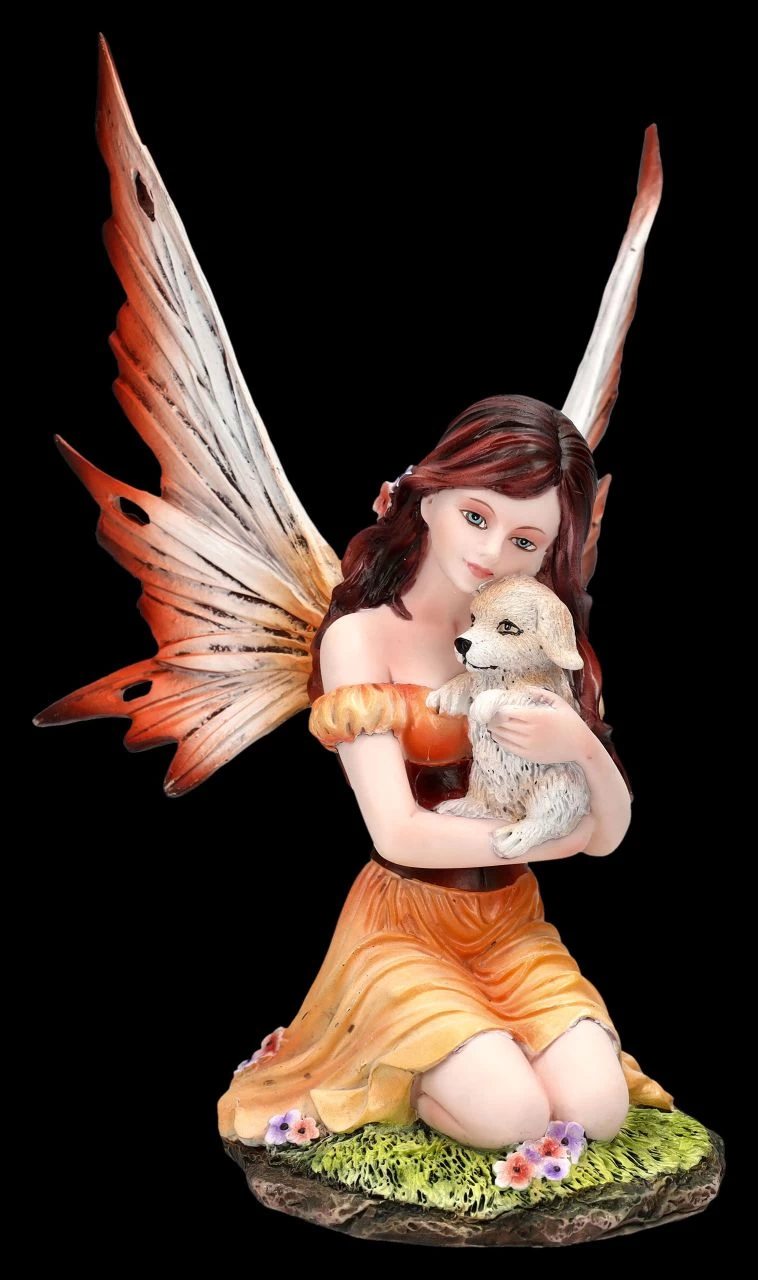 Elfen Figur - Amy Mit Hundewelpe 1 Elfen Figur - Amy Mit Hundewelpe