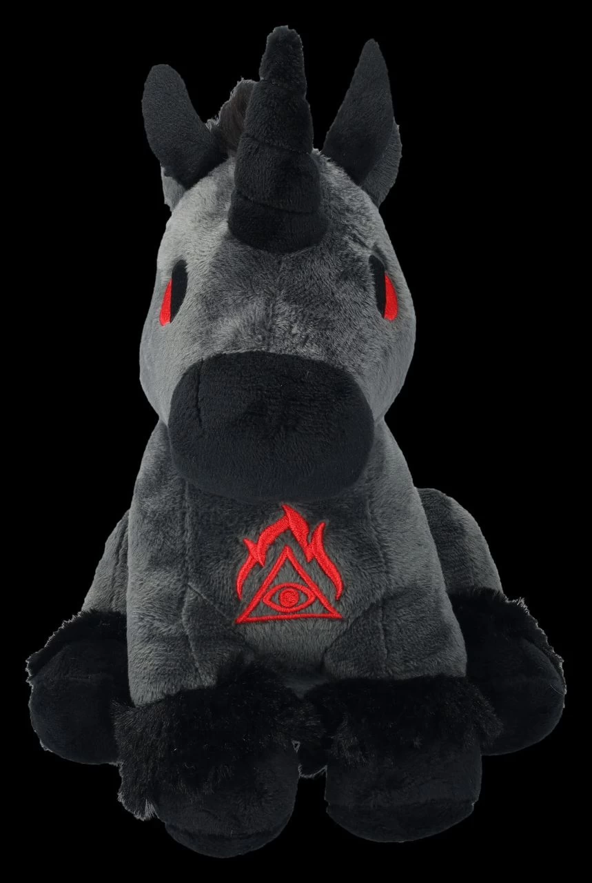 Plüschfigur - Schwarzes Gothic Einhorn 2 Plüschfigur - Schwarzes Gothic Einhorn – Bild 2