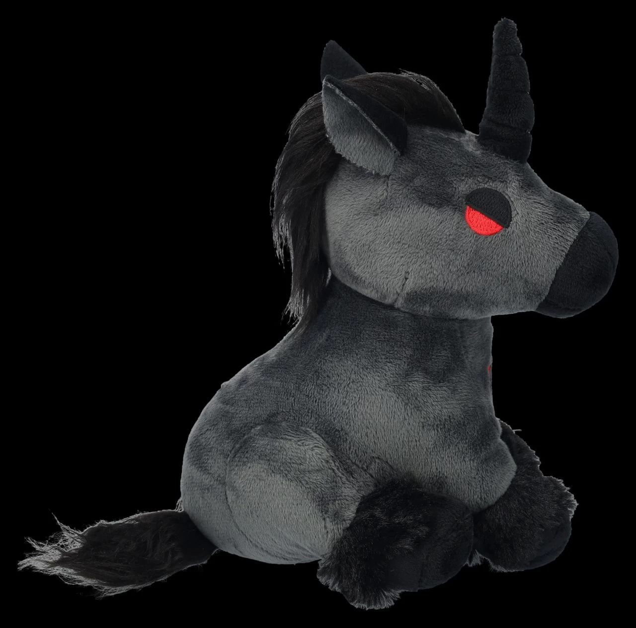 Plüschfigur - Schwarzes Gothic Einhorn 6 Plüschfigur - Schwarzes Gothic Einhorn – Bild 6