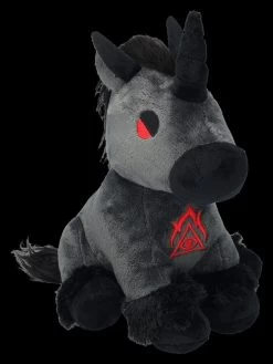 Plüschfigur - Schwarzes Gothic Einhorn