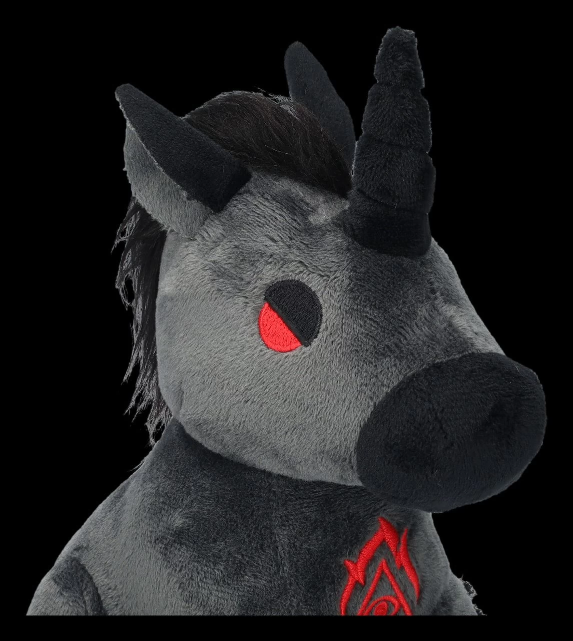 Plüschfigur - Schwarzes Gothic Einhorn 7 Plüschfigur - Schwarzes Gothic Einhorn – Bild 7