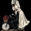 Skelettfigur - Hochzeitspaar Auf Fahrrad