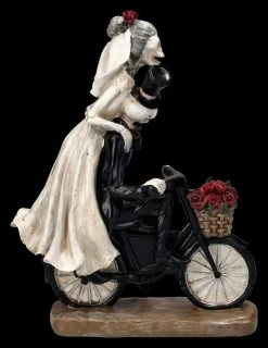 Skelettfigur - Hochzeitspaar Auf Fahrrad -Modell Und Figurengeschäft 2D FS25265 Skelettfigur Hochzeitspaar mit Fahrrad 3 1280x1280