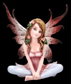 Elfen Figur - Rosa Sitzt Im Schneidersitz