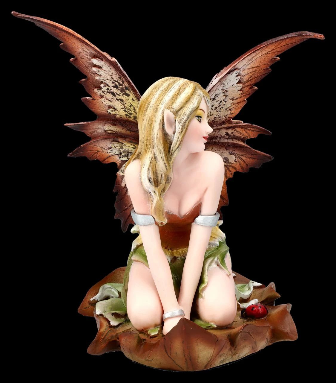 Elfen Figur - Mana Kniet Auf Blatt 3 Elfen Figur - Mana Kniet Auf Blatt – Bild 3