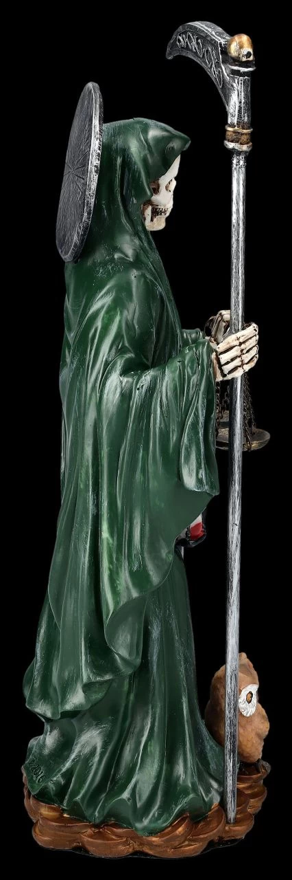 Santa Muerte Figur Mit Waage Grün 5 Santa Muerte Figur Mit Waage Grün – Bild 5