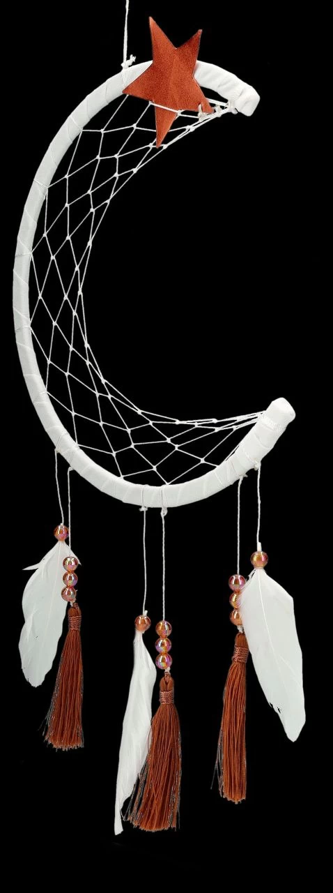 Traumfänger - Halbmond Mit Federn 2 Traumfänger - Halbmond Mit Federn – Bild 2