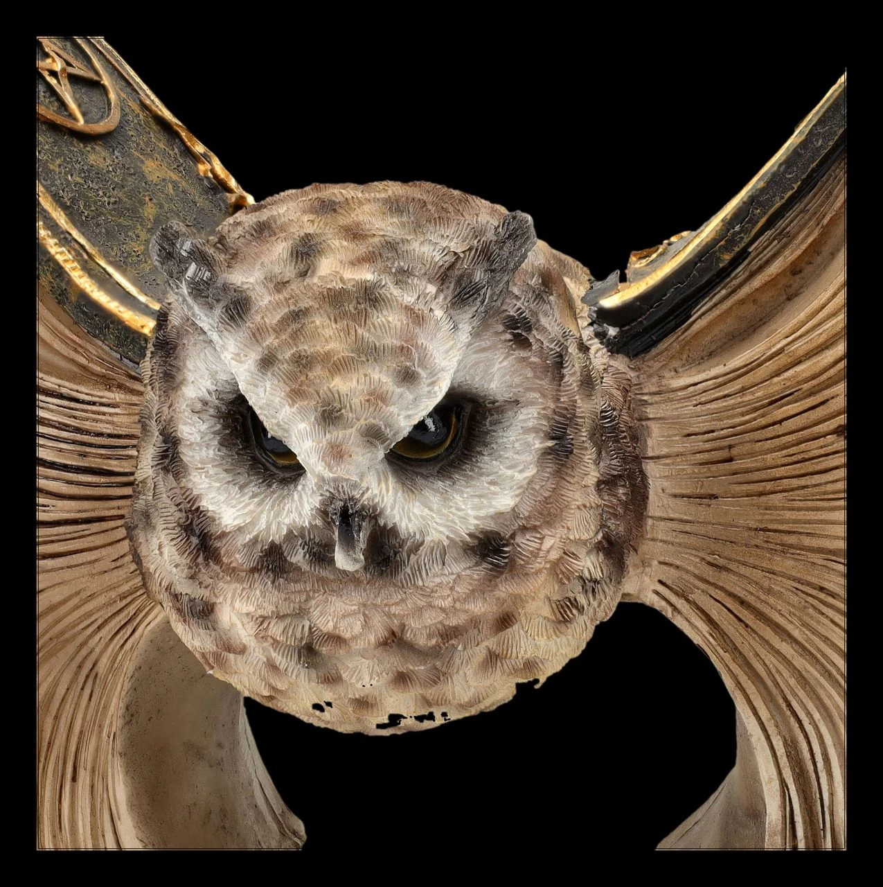 Eulen Figur Braun - Botschafterin Mit Buchflügeln 8 Eulen Figur Braun - Botschafterin Mit Buchflügeln – Bild 8