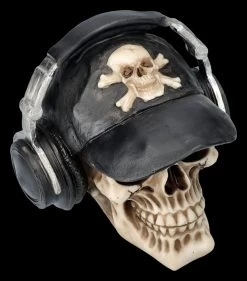 Totenkopf Mit Basecap Und Kopfhörern -Modell Und Figurengeschäft 2D FS25694 Totenkopf mit Basecap und Kopfh rern 2 1280x1280