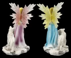 Elfen Figuren 2er Set - Feen Mit Wolf Babys -Modell Und Figurengeschäft 2D FS25703 Elfen Figuren 2er Set Feen mit Wolf Babys 5 1280x1280