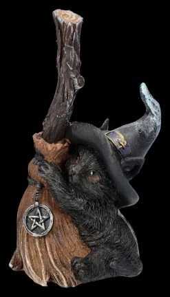 Katzen Figuren 2er Set - Hexenbesen -Modell Und Figurengeschäft 2D FS25717 Katzen Figuren 2er Set Hexenbesen 4 1280x1280