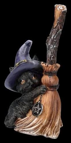 Katzen Figuren 2er Set - Hexenbesen -Modell Und Figurengeschäft 2D FS25717 Katzen Figuren 2er Set Hexenbesen 6 1280x1280