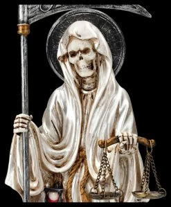 Santa Muerte Figur Mit Waage Weiß -Modell Und Figurengeschäft 2D FS25835 Santa Muerte mit Waage weiss 8 1280x1280