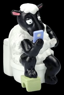 Lustige Schaf Figur - Handyzeit Am Klo -Modell Und Figurengeschäft 2D FS25932 Lustige Schaf Figur Handyzeit am Klo 7 1280x1280