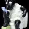Lustige Schaf Figur - Handyzeit Am Klo