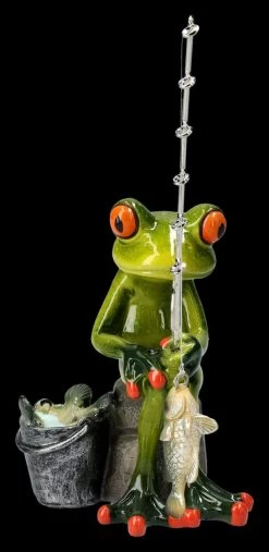 Lustige Frosch Figur Beim Angeln -Modell Und Figurengeschäft 2D FS25940 Lustige Froschfigur beim Angeln 2 1280x1280