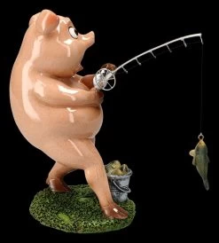 Lustige Schweine Figur Beim Angeln -Modell Und Figurengeschäft 2D FS25946 vLustige Schweine Figur beim Angeln 5 1280x1280