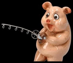Lustige Schweine Figur Beim Angeln -Modell Und Figurengeschäft 2D FS25946 vLustige Schweine Figur beim Angeln 8 1280x1280