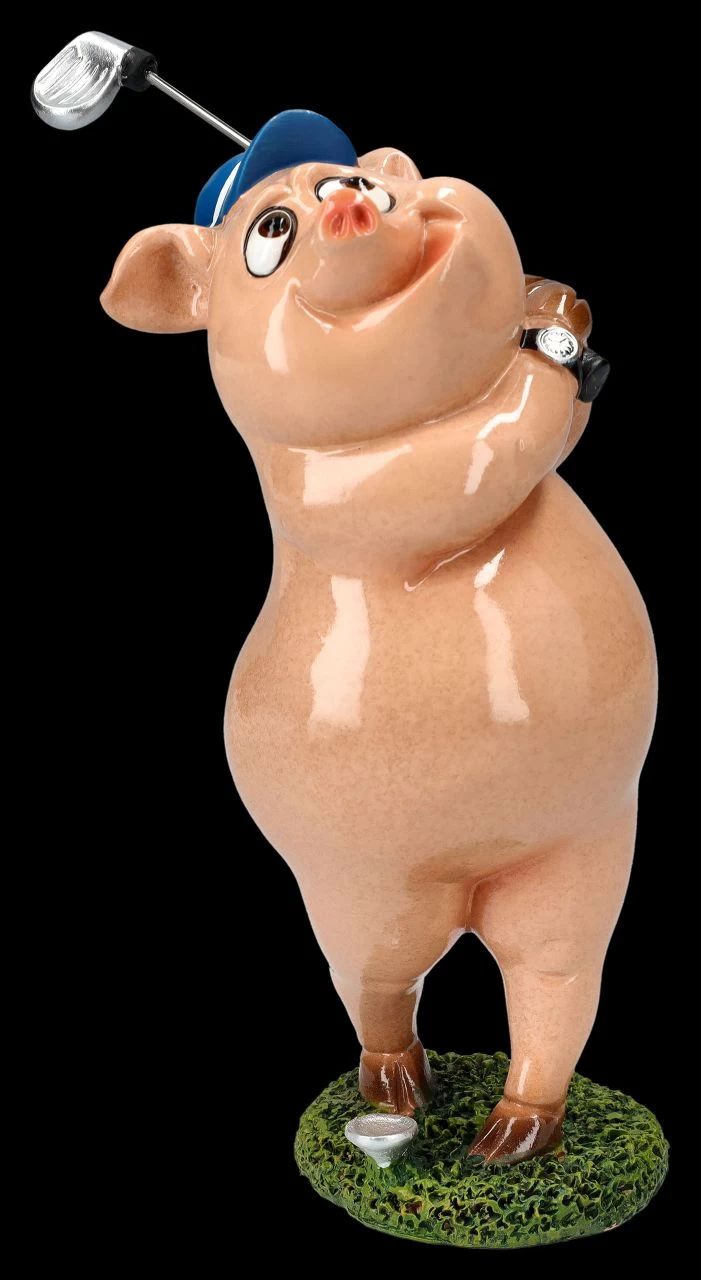 Lustige Schweine Figur Beim Golfen 2 Lustige Schweine Figur Beim Golfen – Bild 2