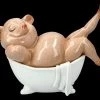 Lustige Schweine Figur In Badewanne