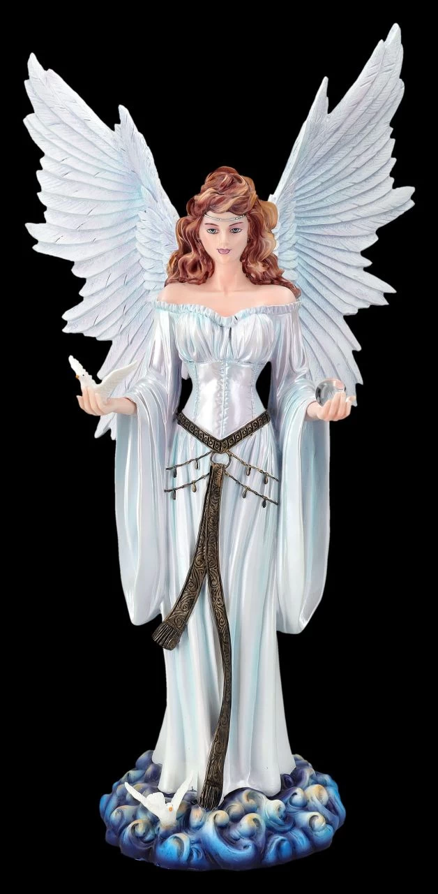 Engelfigur Mit Tauben - Himmelsfrieden 1 Engelfigur Mit Tauben - Himmelsfrieden