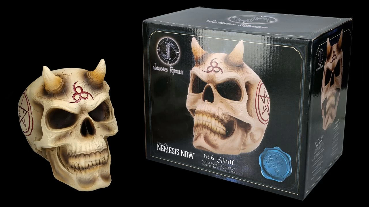 Totenkopf Figur Teufel - 666 By James Ryman 2 Totenkopf Figur Teufel - 666 By James Ryman – Bild 2