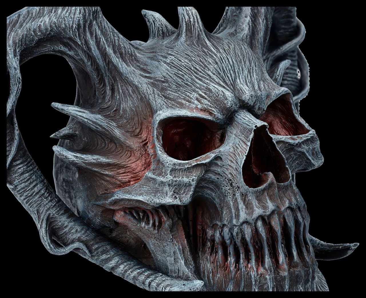 Spiral Totenkopf Figur Mit Hörnern - Death Embers 8 Spiral Totenkopf Figur Mit Hörnern - Death Embers – Bild 8