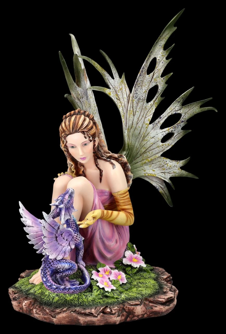 Elfenfigur Finar Mit Kleinem Drachen 1 Elfenfigur Finar Mit Kleinem Drachen