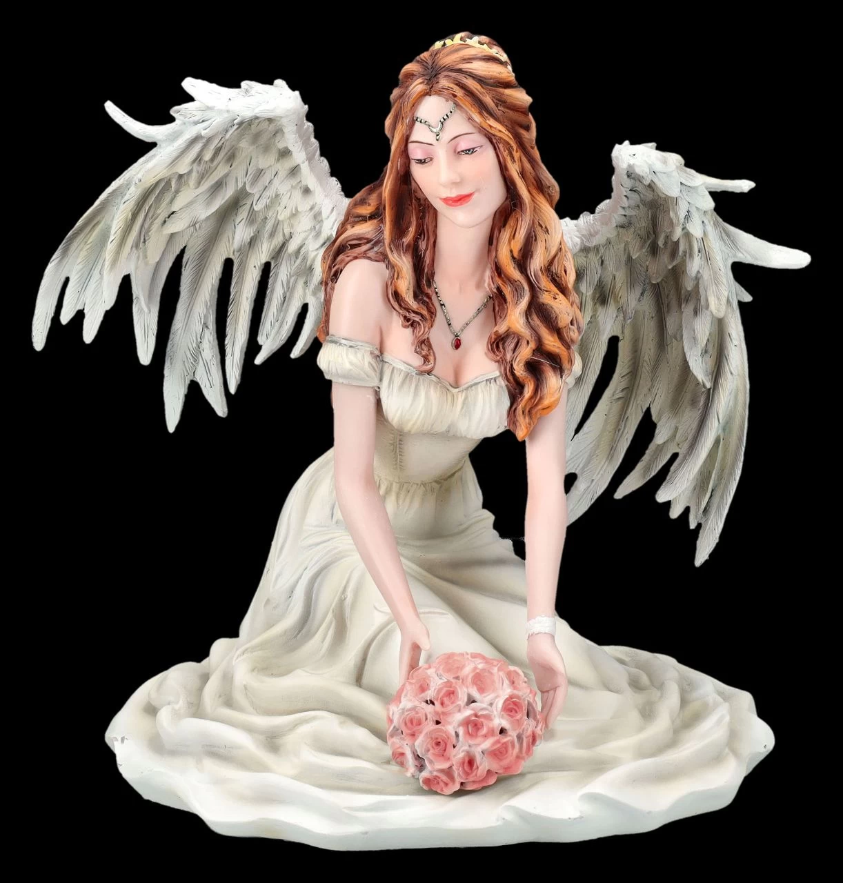 Engelfigur - Schutzengel Calien Mit Rosen 2 Engelfigur - Schutzengel Calien Mit Rosen – Bild 2