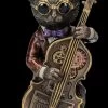 Steampunk Figur - Katzen Bassist